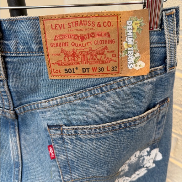 Denim Tears x Levi's Cotton Wreath Jean Light Wash Denim Size 30 - Picture 7 of 11